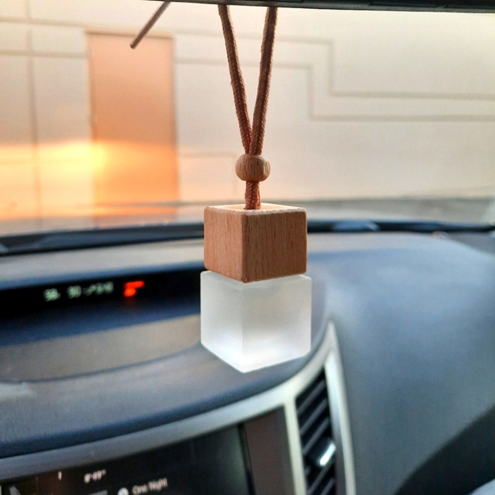 Hanging Diffuser Essential Oils | Home Car Natural Air Freshener | Frosted Glass